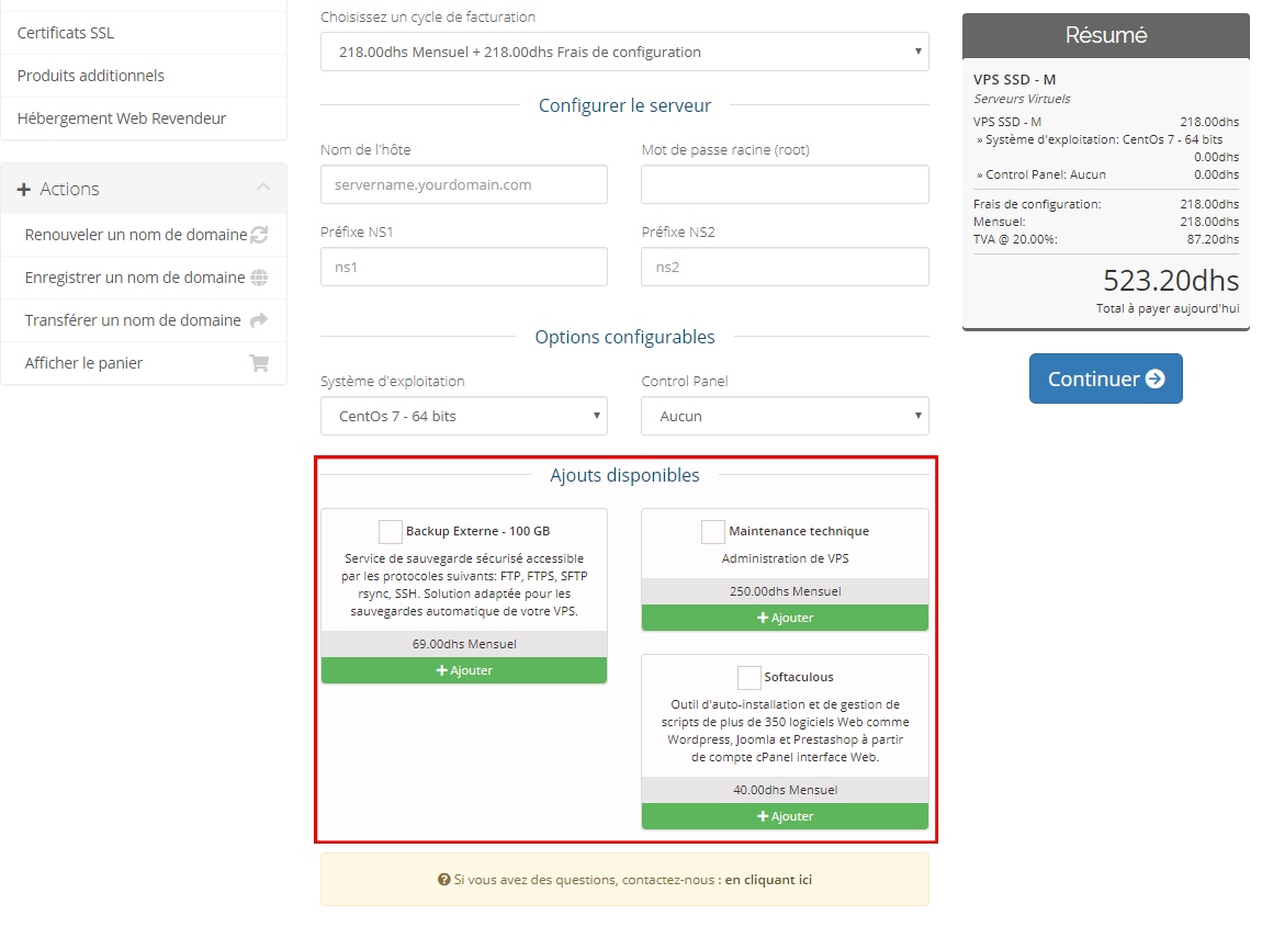 استضافة الويب VPS SSD