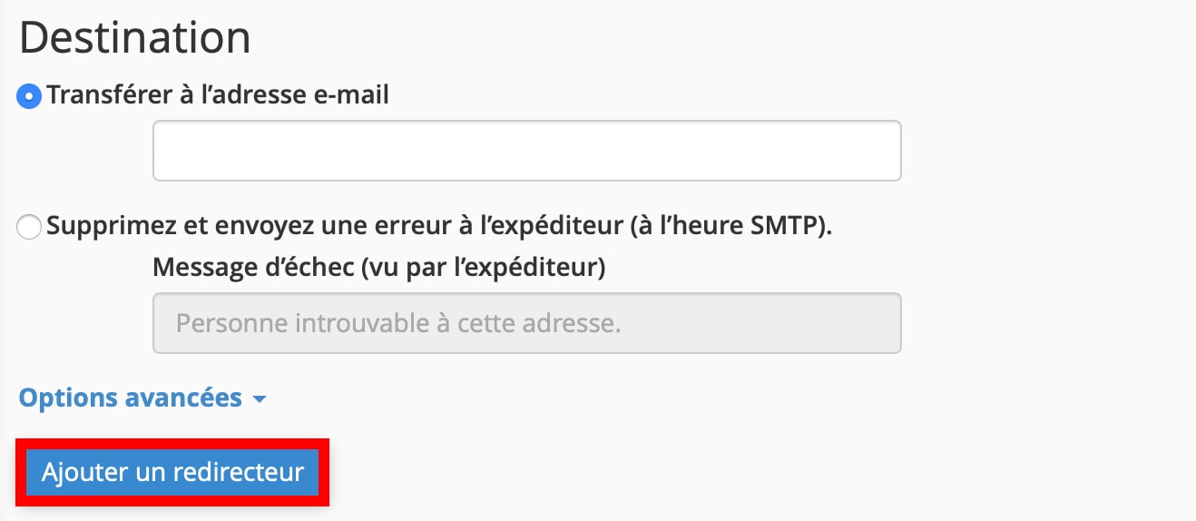 إعادة توجيه عنوان بريد في cPanel