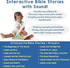 Christian Bible Stories Book for Toddlers 13 Stories and Prayers Musical Toy