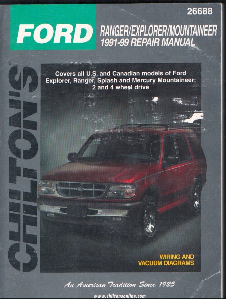 Chilton’s Ford Ranger/Explorer/Mountaineer 1991-99 Repair Manual MN3064