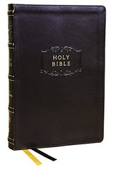 KJV, Center-Column Reference Bible with Apocrypha-Black Leathersoft-New