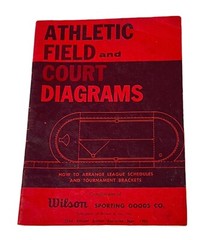 Wilson Sporting Goods 1966 Athletic Field and Court Diagrams 22nd Revised Ed Vtg