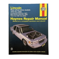 Lincoln Haynes Repair Manual 1970 Thru 2005 Rear Wheel Drive #59010