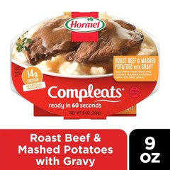 HORMEL 9oz Roast Beef & Mashed Potatoes With Gravy – Easy, Hearty Meal Pack of 6