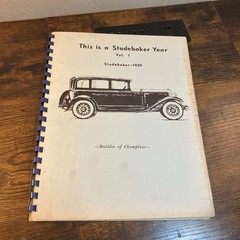 This Is A Studebaker Year Volume 1 The Year 1929 W A Cannon Rare Book