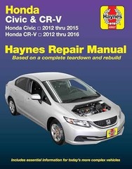 Honda Civic (2012-2015) & CR-V – Paperback, by Haynes Publishing – Very Good