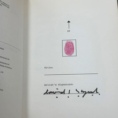 David Lynch Signed Art Book Paintings Drawings Treville 1991 Japan Fingerprint