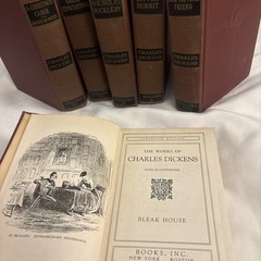 Charles Dickens 1936 Set of 6 Books Cleartype Edition – Not a Full Set