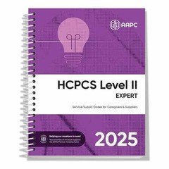 HCPCS Level II Expert 2025 – Spiral-bound, by AAPC – Good