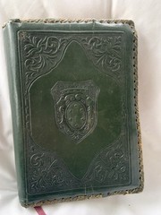 Vtg Green Leather Cover Holy Bible KJV John C. Winston / Self Pronouncing 1948