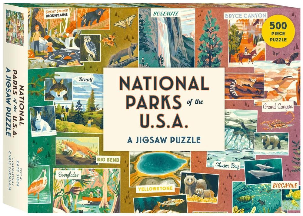 National Parks of the USA A Jigsaw Puzzle: 500 Piece Puzzle by Kate Siber