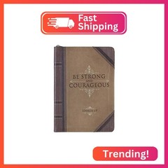 Christian Art Gifts Brown Vegan Leather Zipped Journal, Inspirational Men’s Note