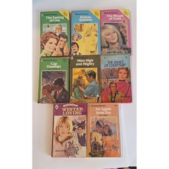 Vtg red edge Harlequin Romance Paperback Book Lot 8 1970s 1980s Flora Kidd Neels