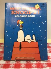 Merry Christmas Snoopy Coloring Book 1979 Used And Some Coloring 11 Inches X 8