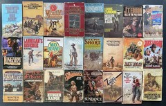 Lot of 24 Vintage Western Paperback Novels Louis L’amour, Max Brand, Luke Short
