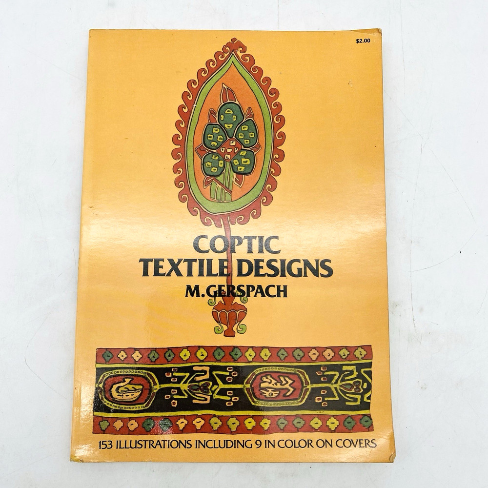 Coptic Textile Designs M. Gerspach 1975 Trade PB Egyptian Patterns Nature