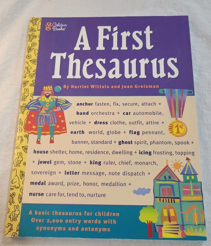 1997 Golden Books A First Thesaurus Over 2,000 Entry Words PB 126 Pages