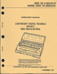 Historical book Lightweight Digital Facsimile AN/UXC-7, Operator