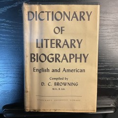 EL Reference Dictionary of Literary Biography HCDJ D.C. Brown Dent 1958 Rare