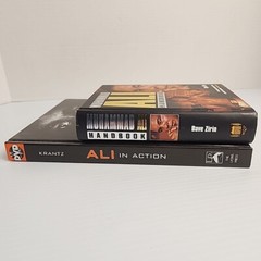 2 Books on Muhammad Ali : Handbook & Ali in Action DVD Documentary HC Nice