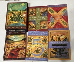 Lot Of 5 Don Miguel Ruiz Paperback Books Four Agreements, Mastery, Fifth, Voice