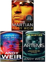 Andy Weir 3 Books Collection Set Project Hail Mary, Artemis, The Martian PB