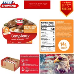 Nourishing 9oz Roast Beef & Mashed Potatoes with Gravy – 6 Microwaveable Trays