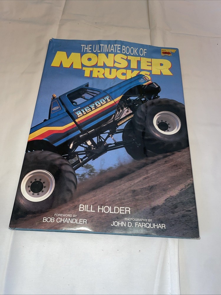 ULTIMATE BOOK OF MONSTER TRUCKS By Bill Holder – As Is Damage Bigfoot Ford 1990