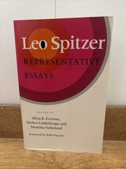 Leo Spitzer : Representative Essays Stanford Press Paperback (3)