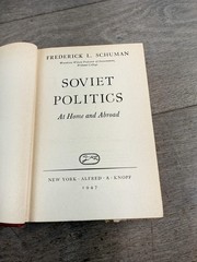 Vintage Soviet Politics At Home and Abroad Schuman 1947 Borzoi Hardcover Knopf