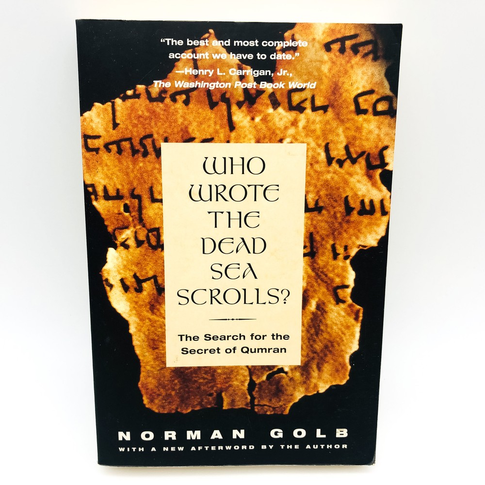 Who Wrote The Dead Sea Scrolls Paperback Norman Golb 1996 Judaism History Bible