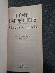 It Can’t Happen Here by Sinclair Lewis Gd+ Paperback 1993