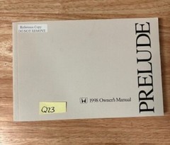 OEM HONDA 1998 PRELUDE OWNERS MANUAL