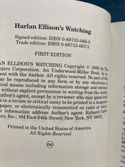 Harlan Ellison Book Lot; 11 Titles; Edgeworks 1-4; Watching; Ellison Wonderland