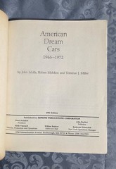 Edmund’s American Dream Cars 1946-1972 – paperback book – 1991 Edition