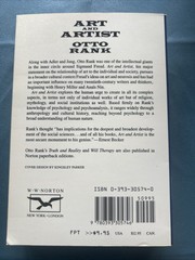 Art & Artist: Creative Urge & Personality Development by Otto Rank 1989Paperback