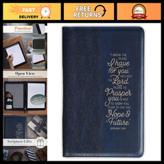 Vegan Leather Inspirational Scripture Portfolio for Women & Grads – Bible Verse,