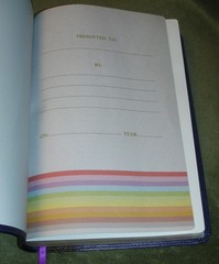 Holman Rainbow STUDY BIBLE NIV Holy Scriptures NIV ~ Brown Lavender LeatherTouch