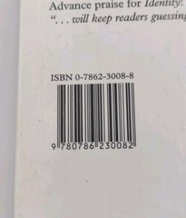 Identity By Steve Vance Hardcover Book 301 Pages 2001