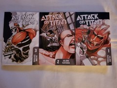 Attack On Titan Vol. 1 2 3 Manga Pre-owned Lot Of 3 Kodansha Comics