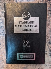 CRC Standard Mathematical Tables 25th Edition 1979 2nd Printing Hardcover