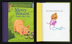Kate DiCamillo Van Dusen SIGNED AUTOGRAPHED Mercy Watson Thinks Like a Pig HC