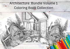 Adult Coloring Pages Bundle Architect bundle 315 Pg Vol 1 Printable Pages