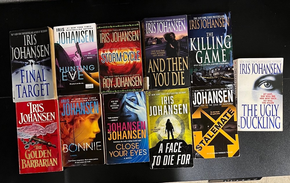 Iris Johansen lot of 11 includes Final Target, Hunting Eve, The Golden Barbarian