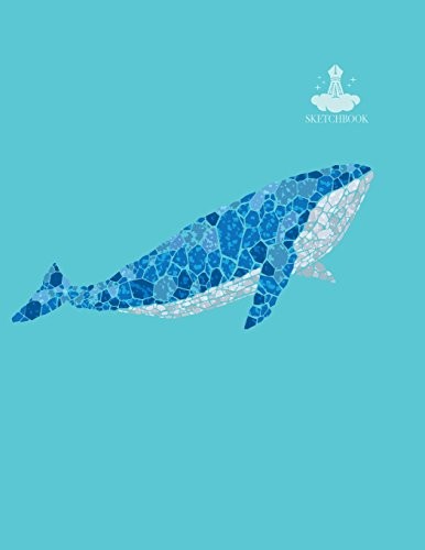 SKETCH BOOK: WHALE COVER (8.5 X 11) INCHES 110 PAGES, By Sarah Story *BRAND NEW*