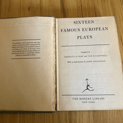 Modern Library Drama Books – Sixteen Famous European Plays & Restoration Plays