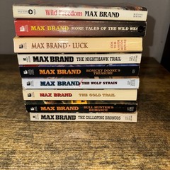 Max Brand lot of 9 different vintage Western paperback books The Gold Trail +