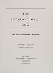 The International Jew: The World’s Foremost Problem by Ford, Henry – Paperback