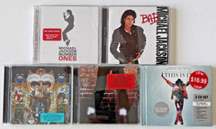 Michael Jackson – Collection of 5 unopened CDs in shrinkwrap