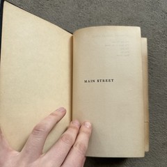 MAIN STREET by Sinclair Lewis Harcourt Brace 1920 Hardcover